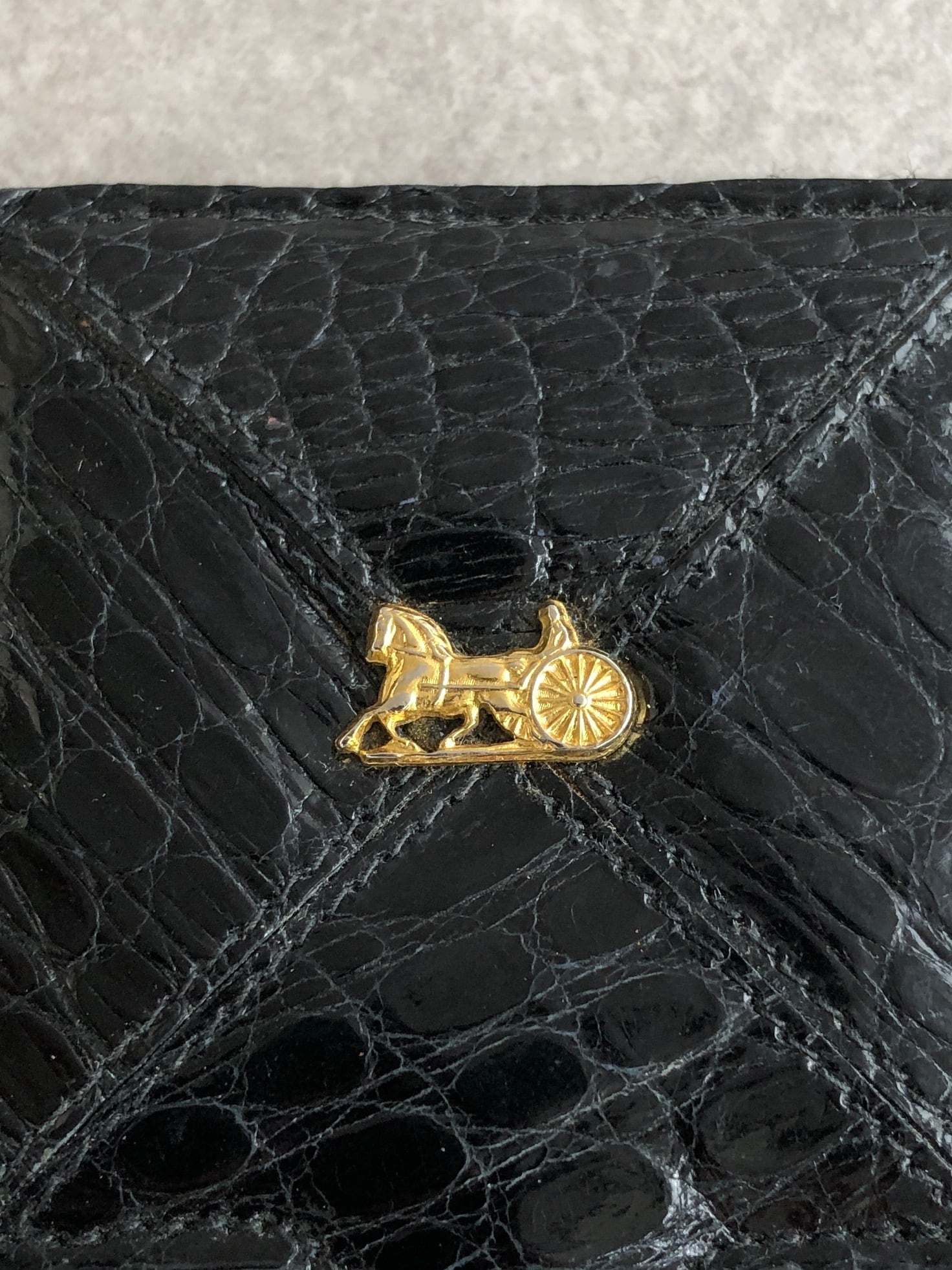 CELINE セリーヌ コインケース ブラック ホースキャリッジ レザー