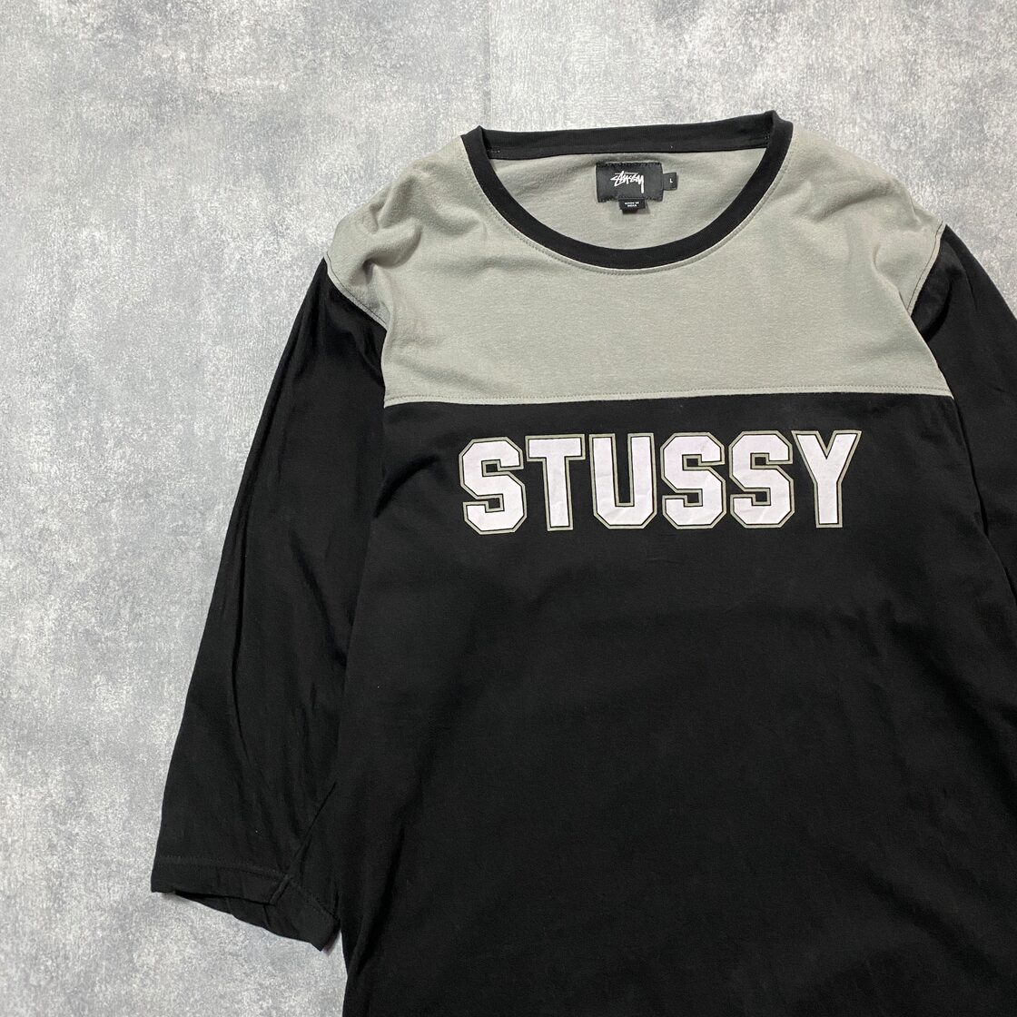 stussy ステューシー イニシャル プリントロゴ モノトーン 七分丈 T
