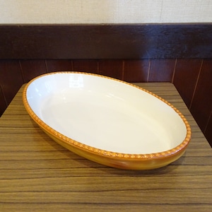 ドイツ・シェーンバルド社　オレンジの大きなオーブン皿（40cm）