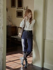 Ancienne Embroidery Frill Blouse F0825