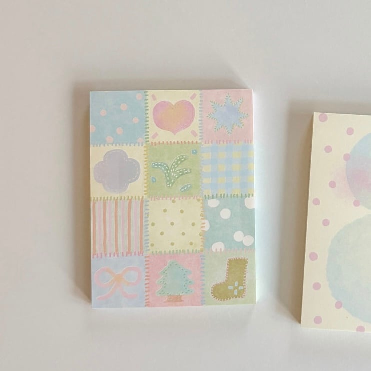greenyeveryday】メモ帳 memopad patchwork | 韓国文具・雑貨