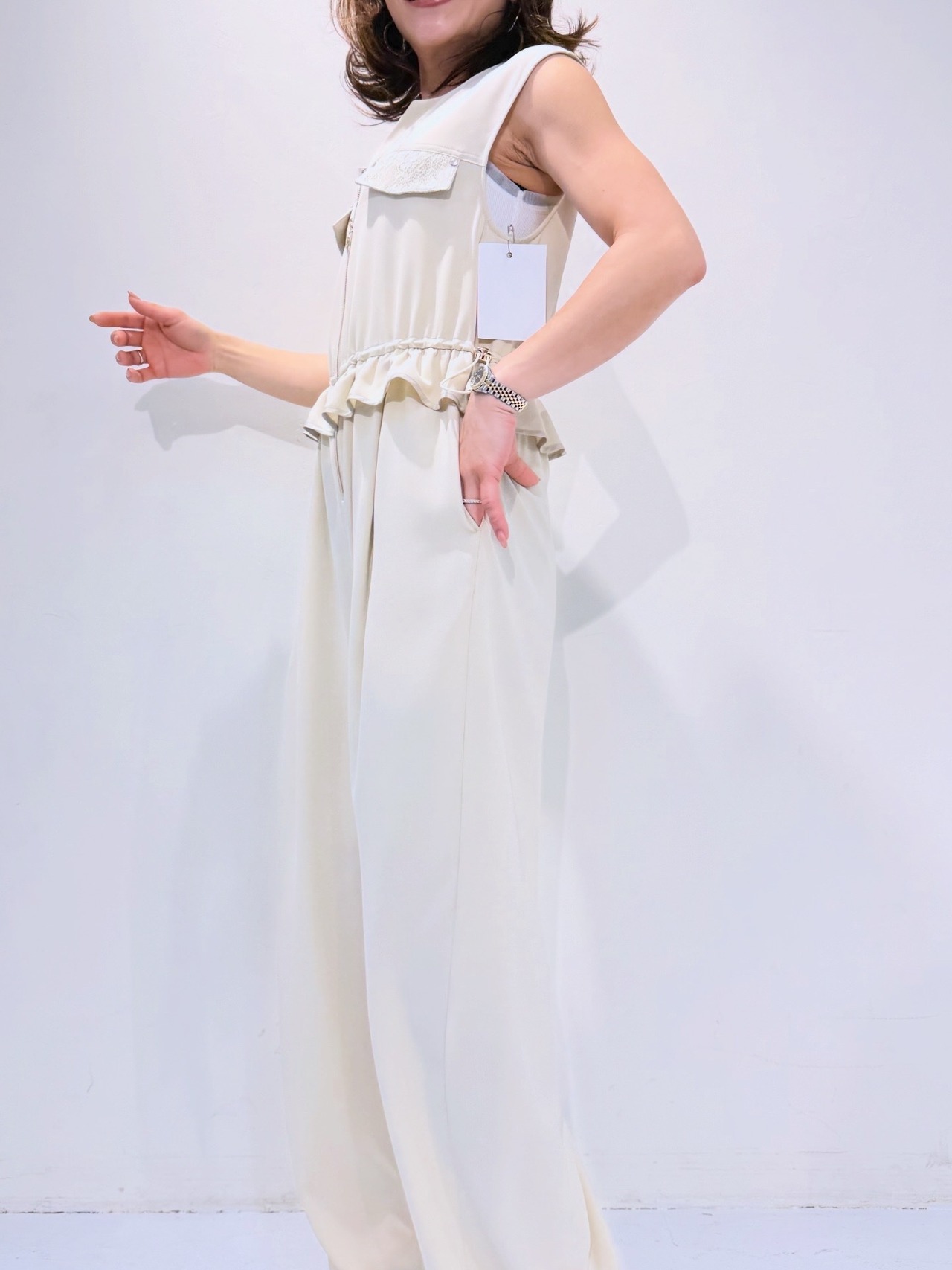 エイミーロウ  Eimee Law ウエストフリルオールインワン