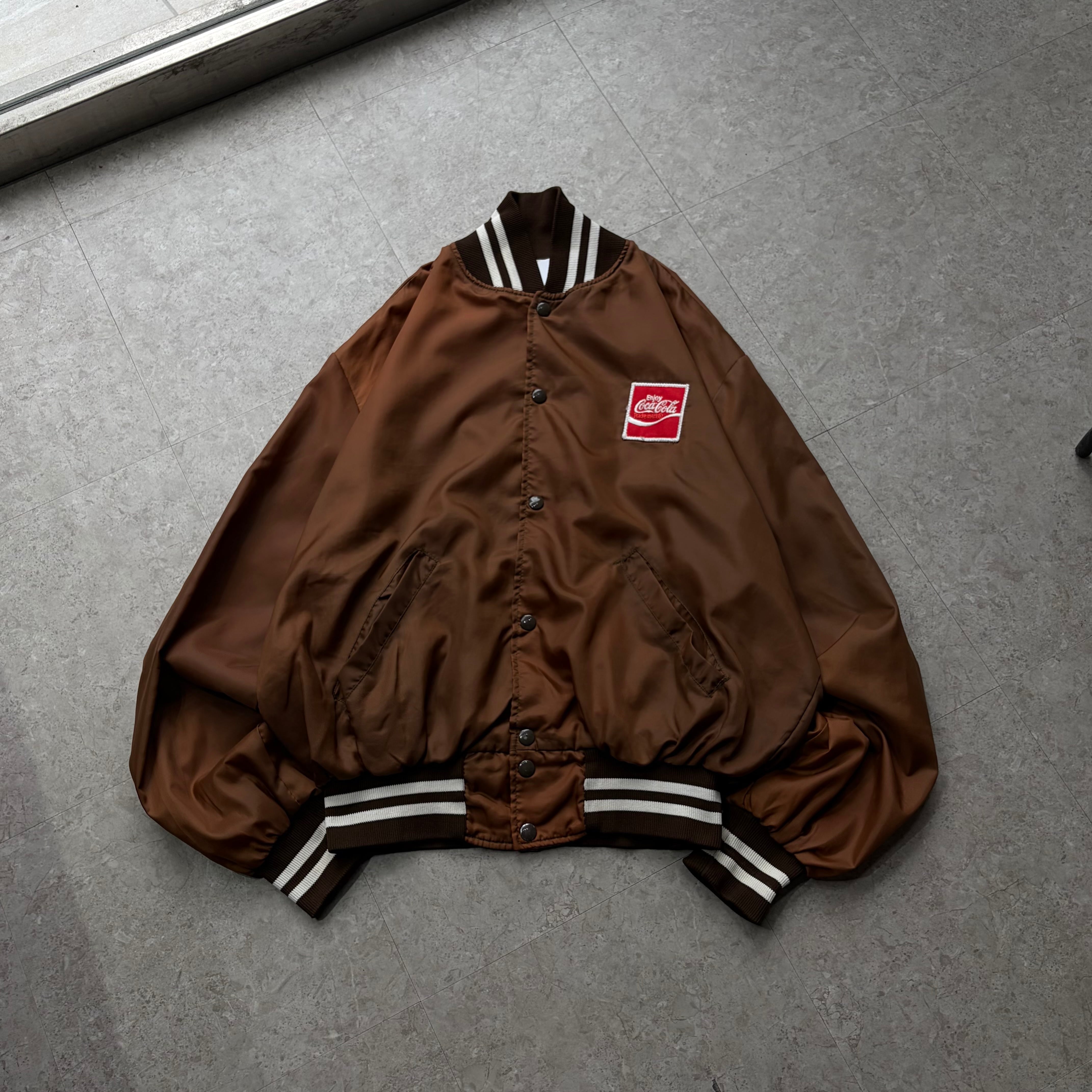 80s "CocaCola" nylon stadium jacket【仙台店】