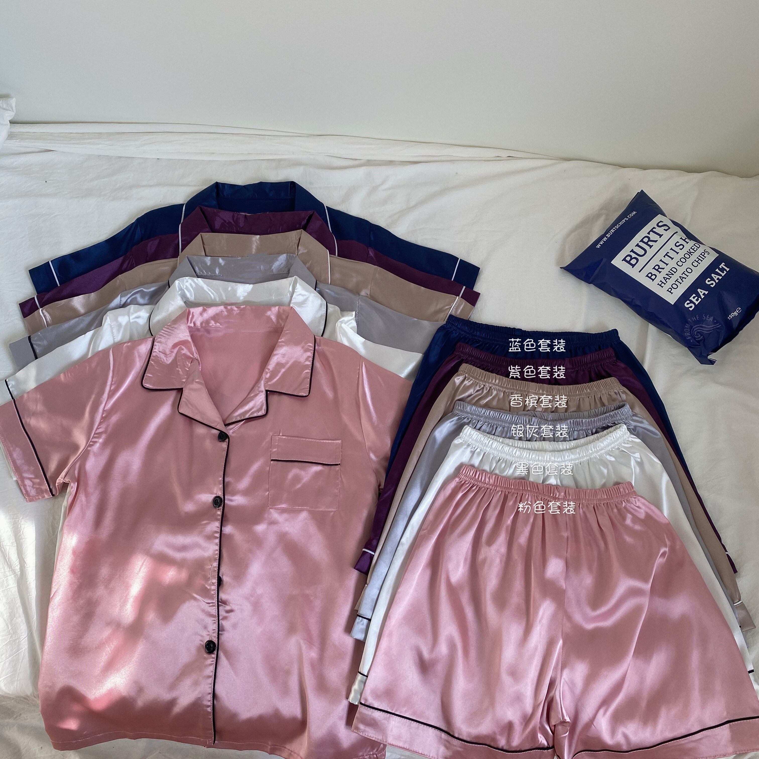 ホームサービス女性の2020年夏の新しい洋風カジュアルパジャマツーピースパーソナリティフレンチレトロスーツ 1号婦人25008207572