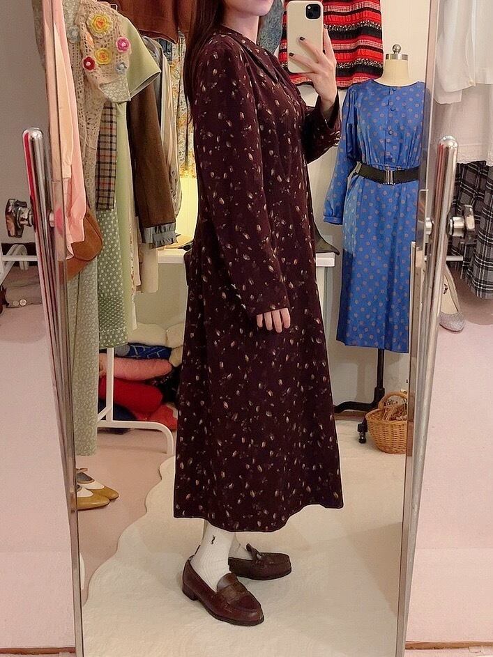 chocolate brown rose over one-piece