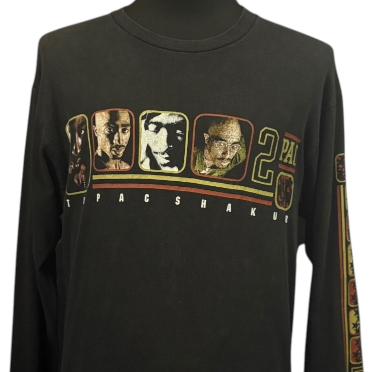 【2PAC】2パック ロンT ブラック HIPHOP ストリート Vintage 90’s L