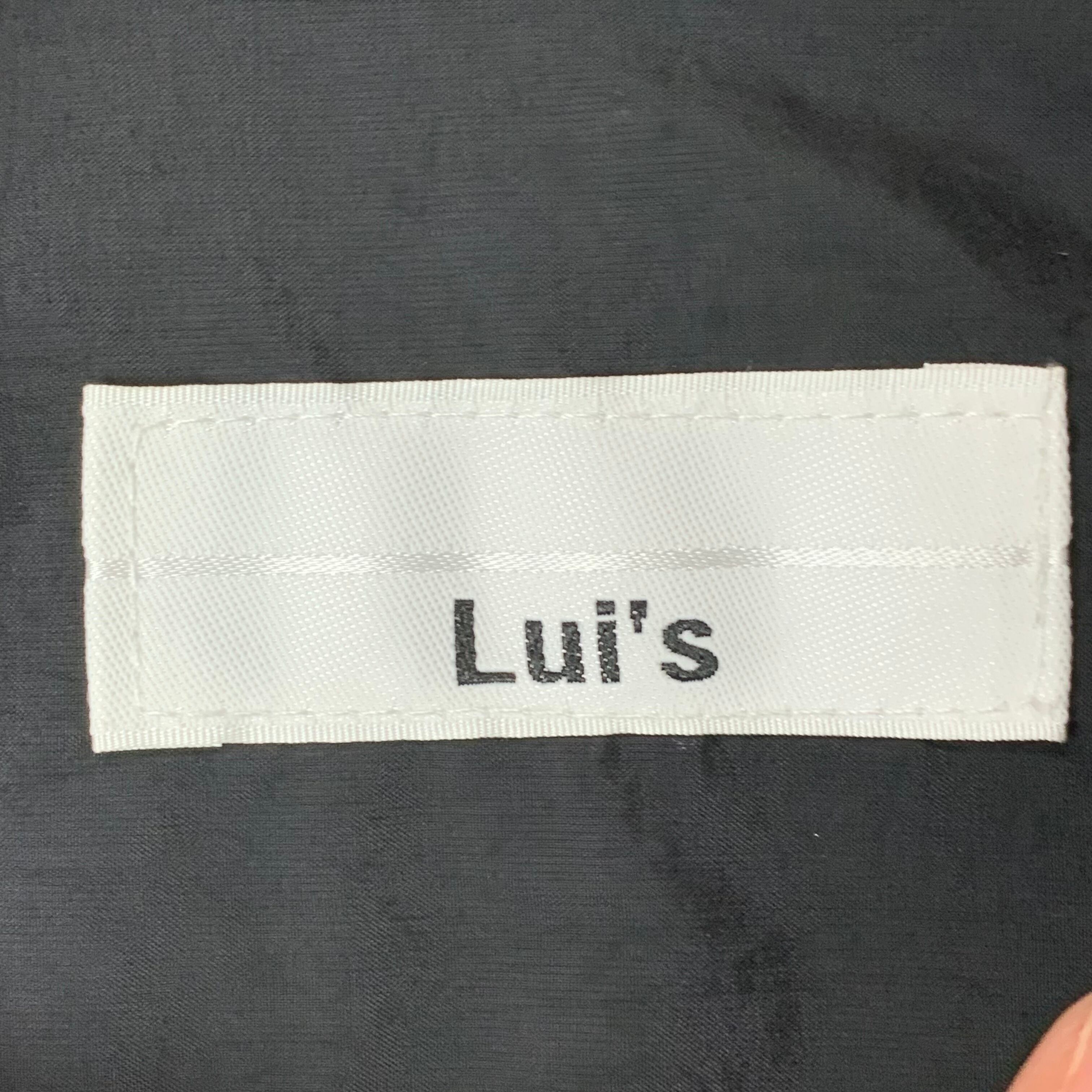 ルイス Lui's ナイロン オーバーサイズ シャツ 長袖 黒 S ■ J19 【USED】