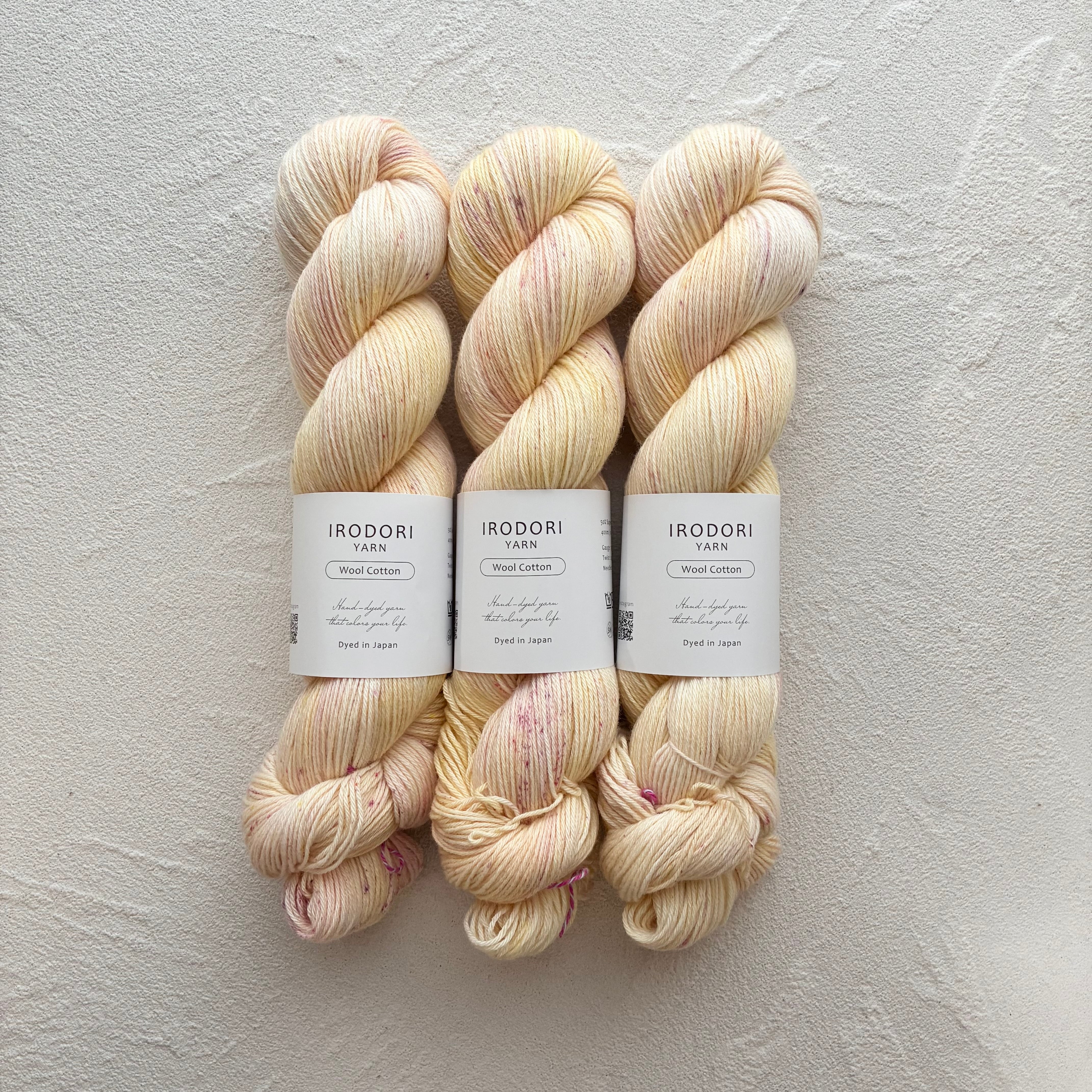 訳あり　RWDORO−Y01 カリン泥染め木綿糸*1,144g　手紡糸 Wool Cotton【朝露とたんぽぽ】 | IRODORI YARN | 手染め毛糸と編み物