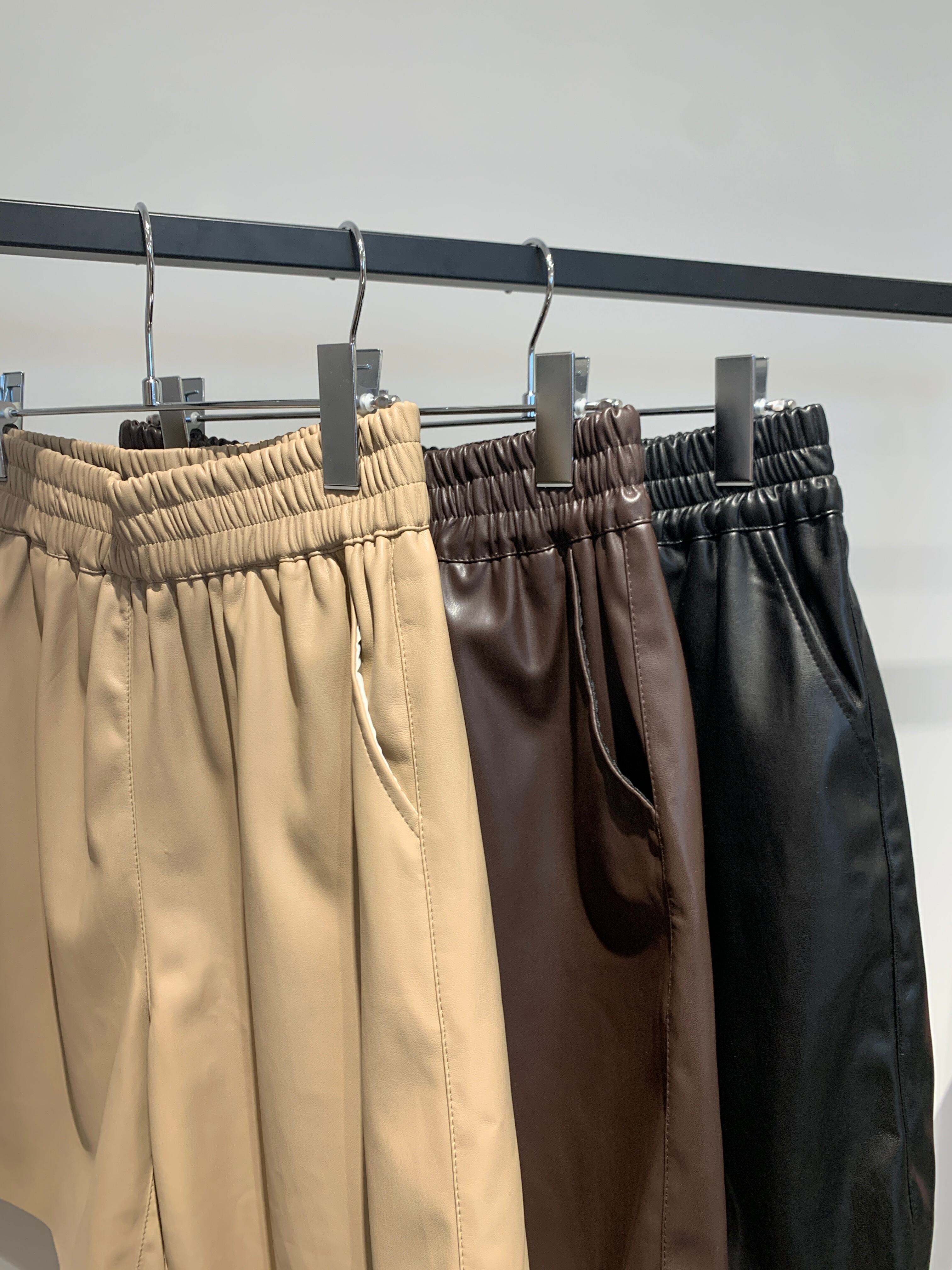 eco leather short pants