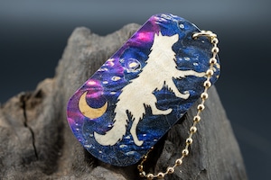 【カナダの象徴】ハードメープル 瘤杢 スタビライズウッド ドッグタグ 象嵌 闊歩