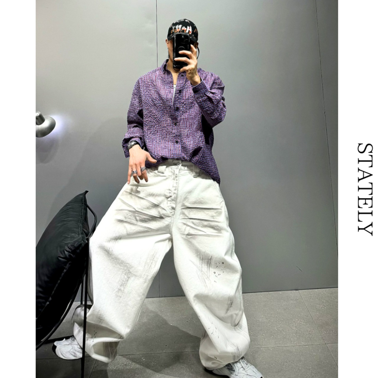 Grid Check シャツ/3color_T238・画像8