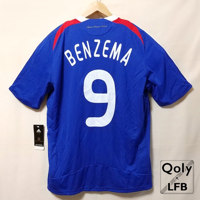 フランス代表 2008 adidas ホーム半袖 ユニフォーム #9 BENZEMA カリム・ベンゼマ（インポートM） | Qoly × LFB  Vintage