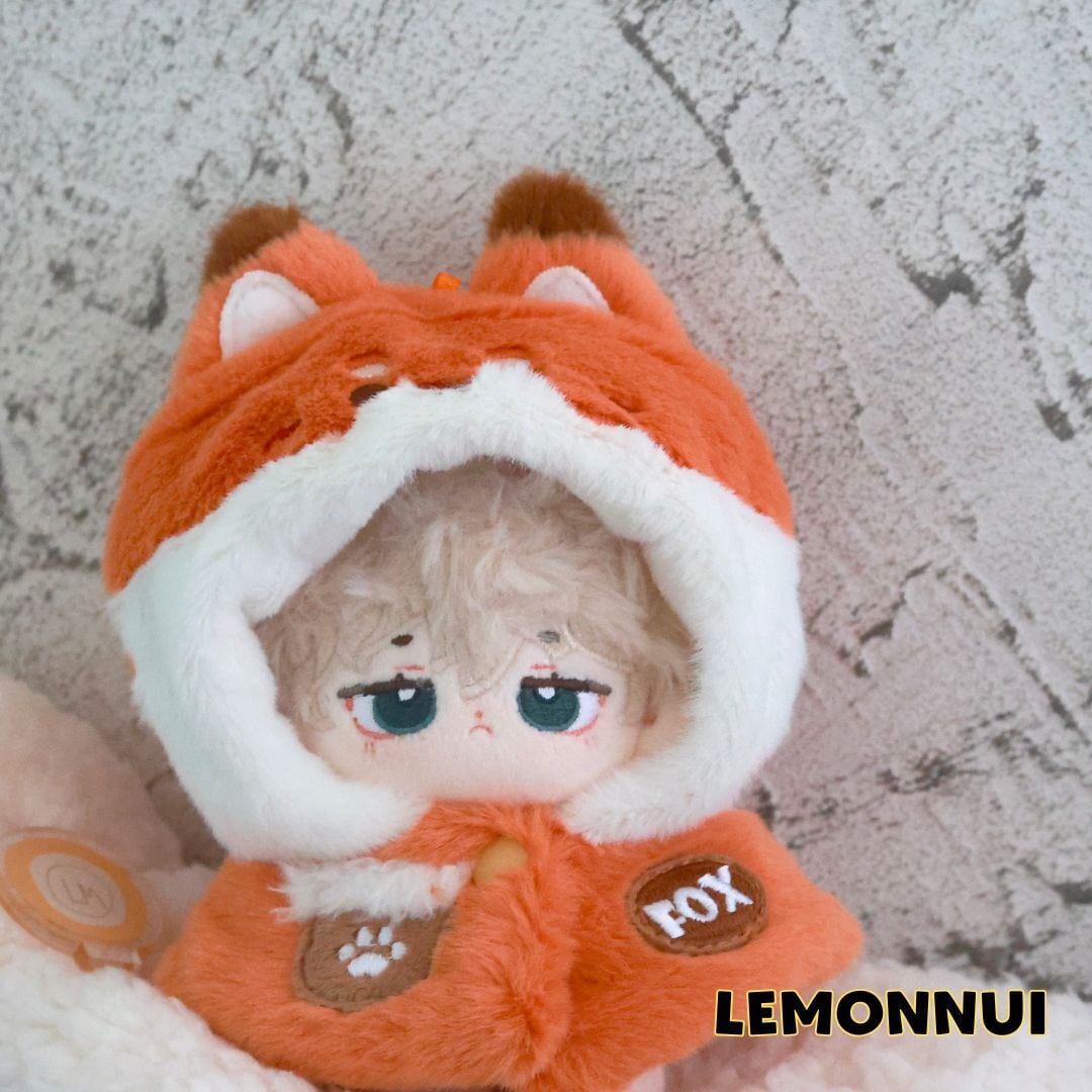 10cm 着せ替え ぬいぐるみ服 ちびぬい もこもこ キツネ 推し活 推し