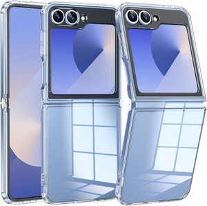【努力特価】For Galaxy Z Flip6 ケース 透明 PC素材 耐衝撃 ハード保護ケース 透明 薄型 軽量 黄変防止 全面保護 擦り傷防止 指紋防止 落下防止 折りたたみ Galaxy Z Flip 6 用携帯カバー(Galaxy Z Flip 6 クリア)