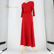 社交ダンス 衣装 スタンダード ドレス ワンピース レッスンウェア パーティドレス オールシーズン 赤 レッド系 ラインストーン 派手 シンプル 鮮やか フレア ドレープ エレガント カジュアル 大人 レディース フォーマル おしゃれ 着やすい 薄手 伸縮性 おもてなし ダンスパーティー マッチング 着替え 快適