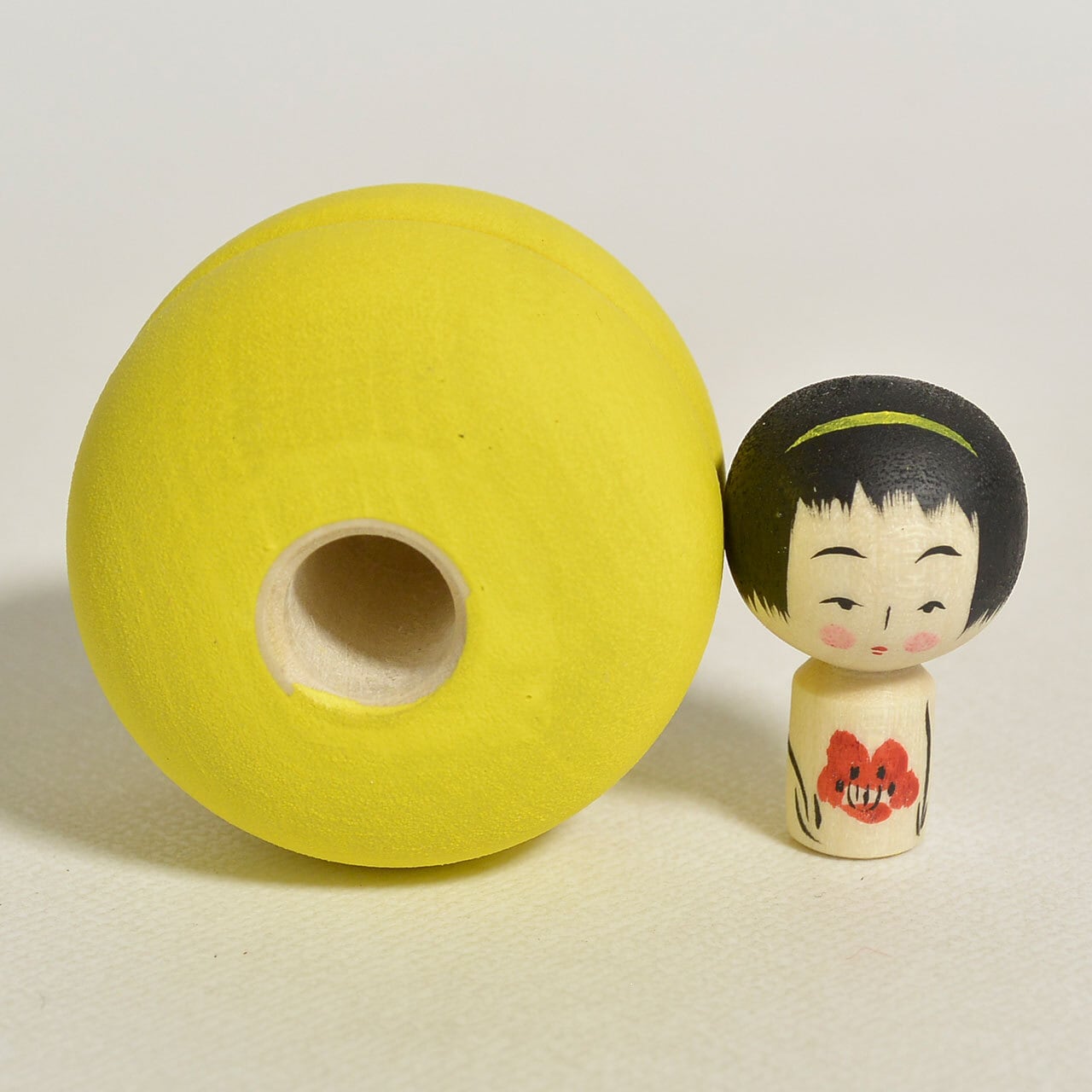 マカロンちゃんこけし 約1.5寸 約4.5cm 鈴木明 工人（作並系）#2395