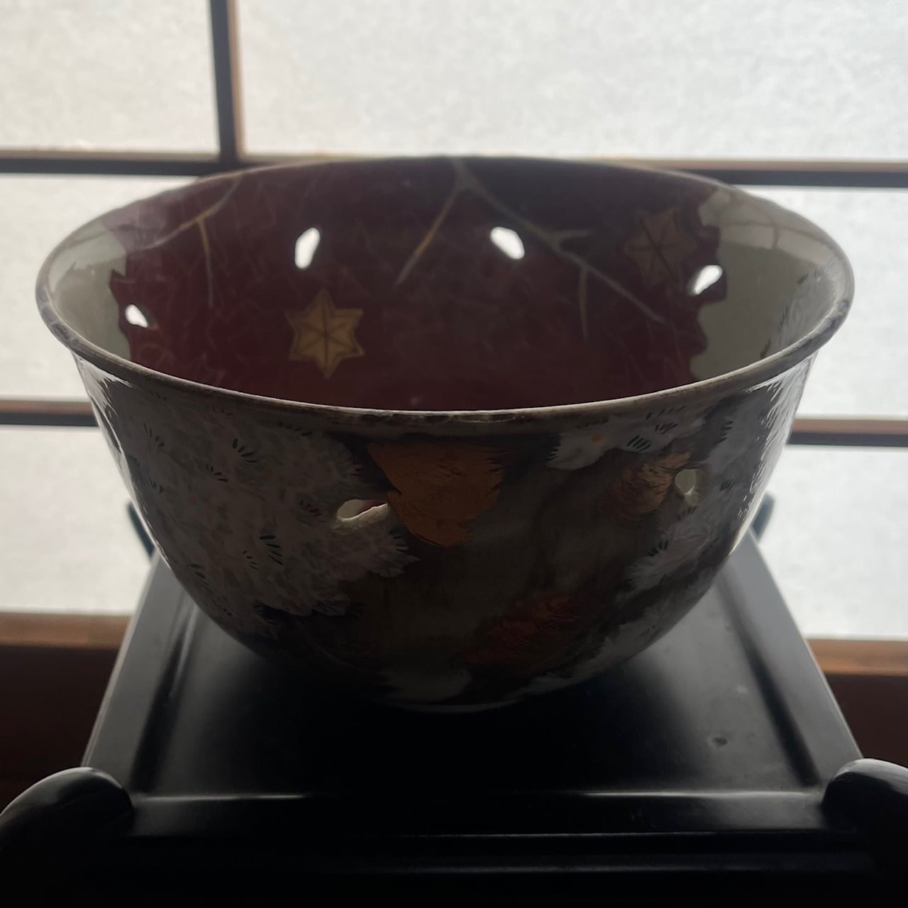 紅葉と桜 ― 雲錦意匠 菓子器（昭和期） | 古美術 希 のぞみ 美術