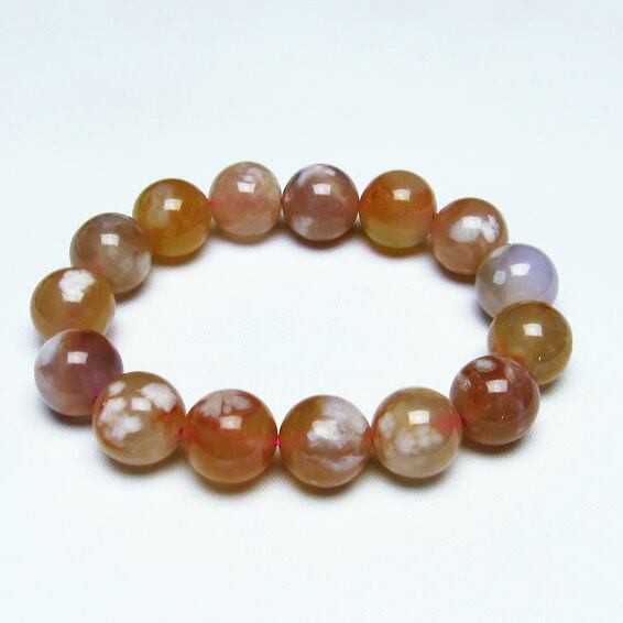 チェリーブロッサムアゲート ブレスレット 桜瑪瑙 14mm [M便 1/10] 111-24533