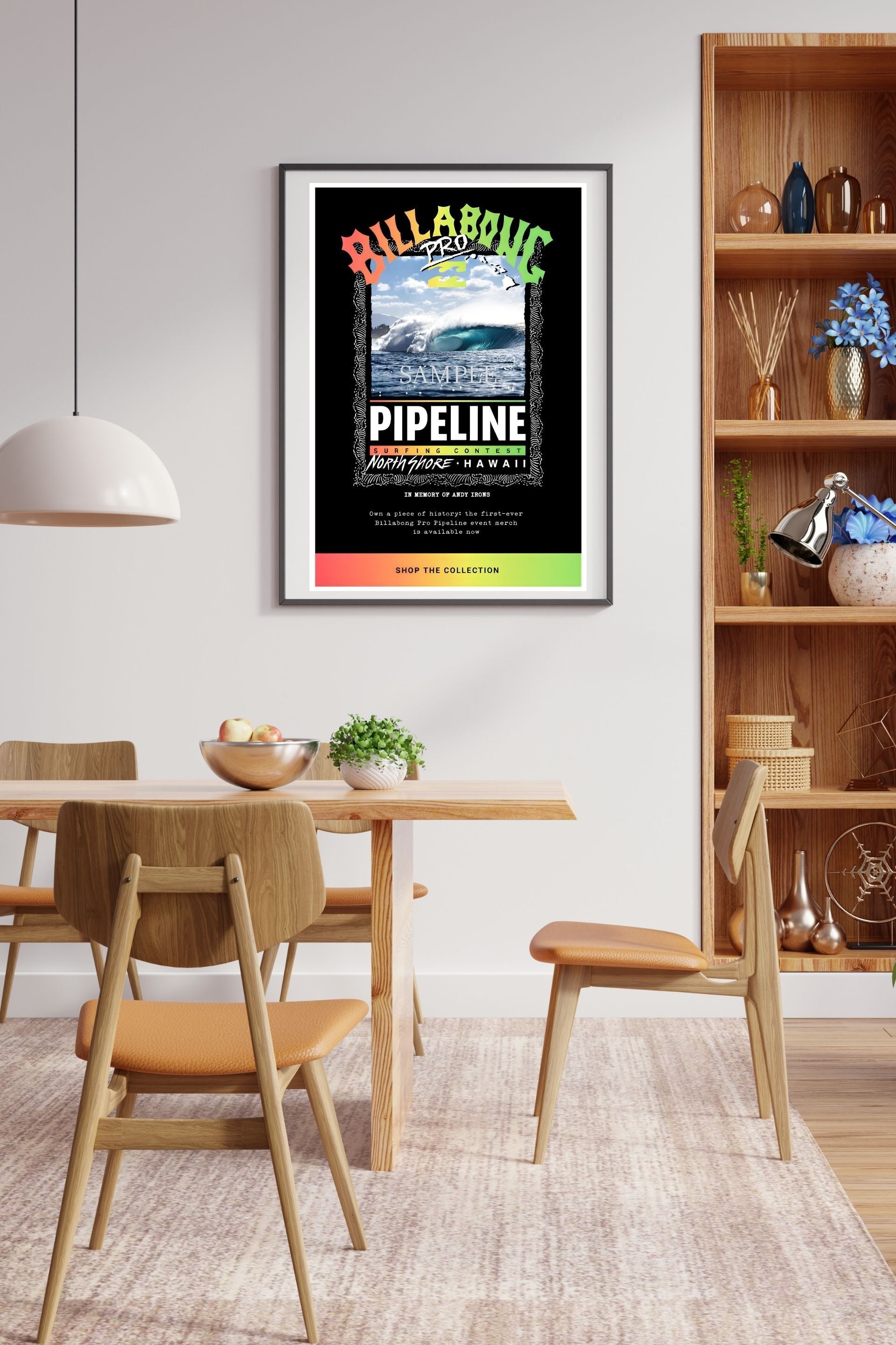 BILLABONG PRO PIPELINE ポスター A2 ノースショア ハワイ サーフィン