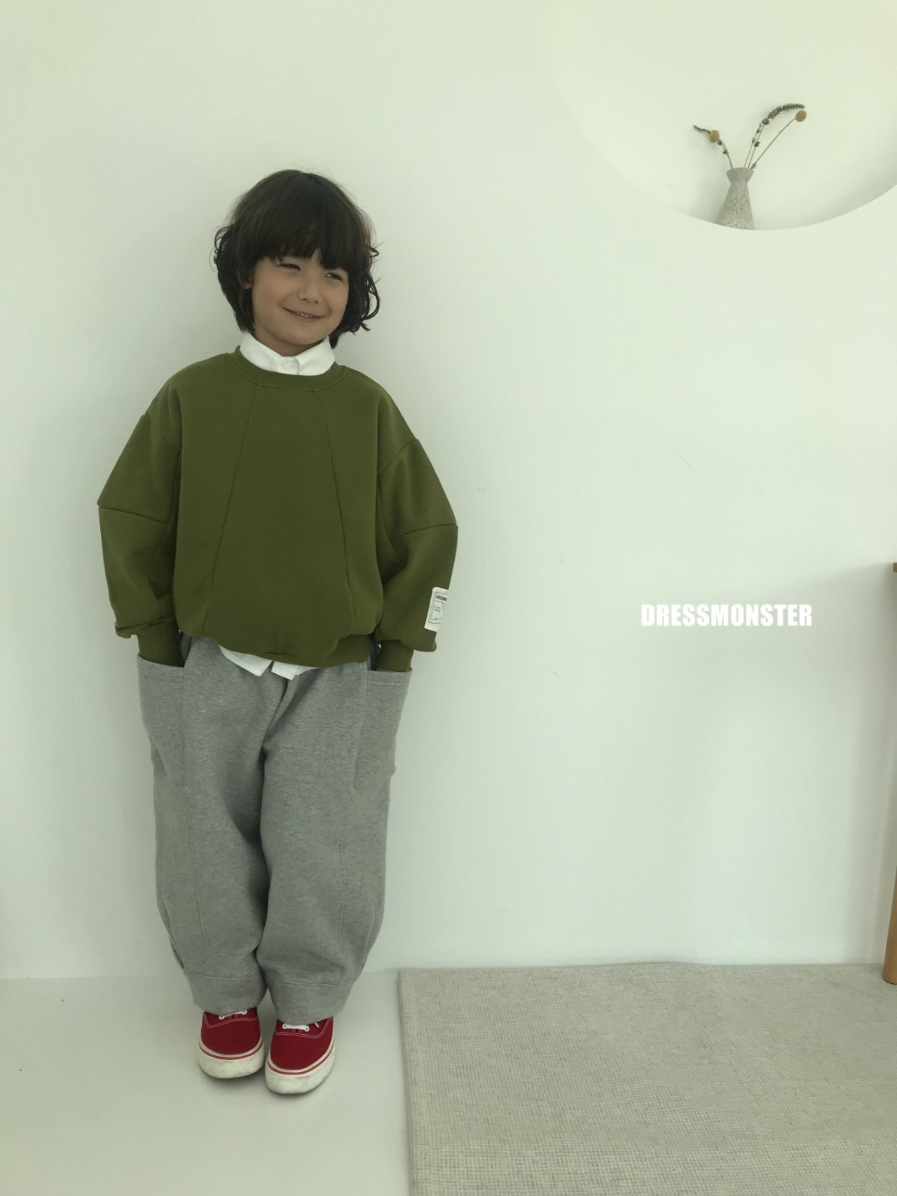 【ドレスモンスター DRESS MONSTER】 起毛リバーススウェットパンツ 120〜160cm【231107dm】 - 13