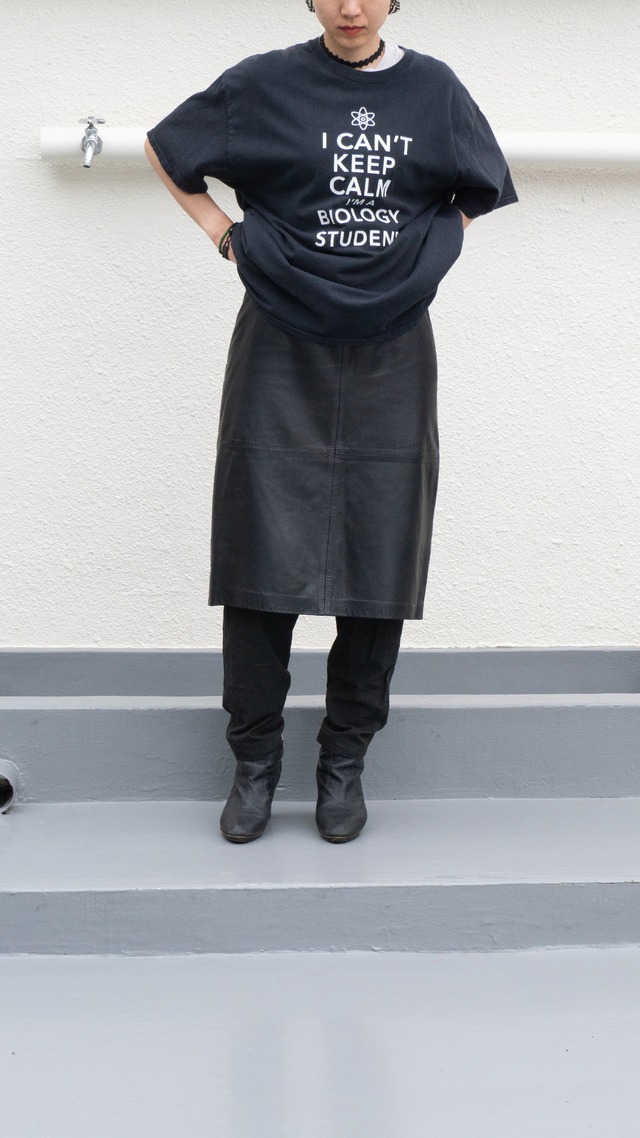unknown used Lamb leather skirt