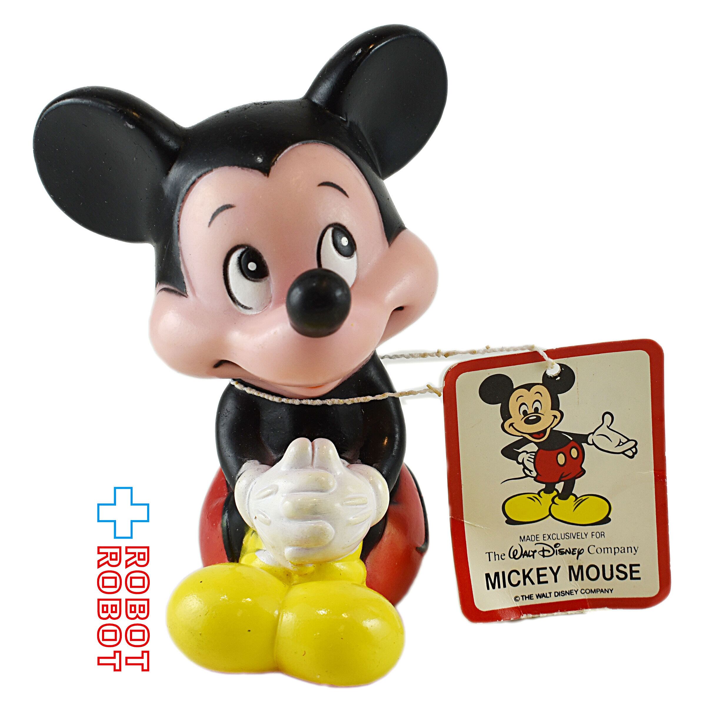 ディズニー ミッキーマウス おすわり スクイーク ソフビ ラバードール