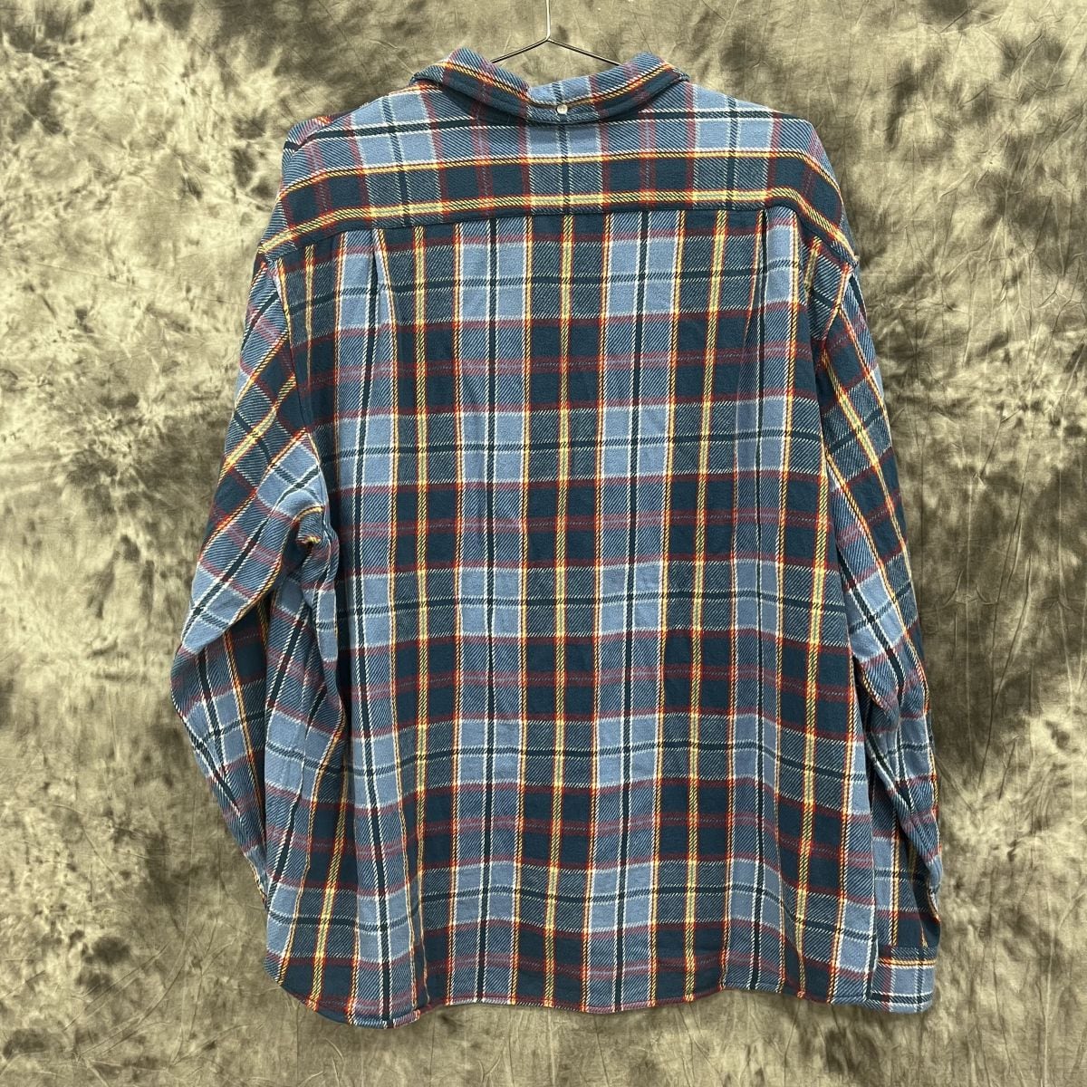 SUPREME シュプリーム 23SS Pullover Plaid Flannel Shirt プルオーバー チェック フランネル シャツ 長袖シャツ ブルー L 正規品 / 32119