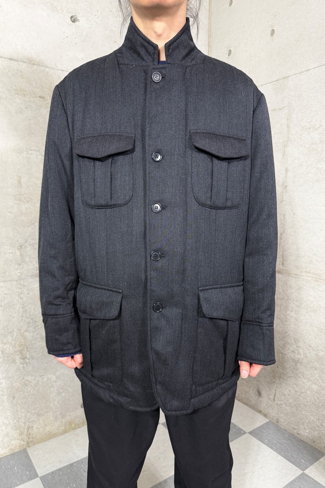"EURO" vintage wool stand collar jacket