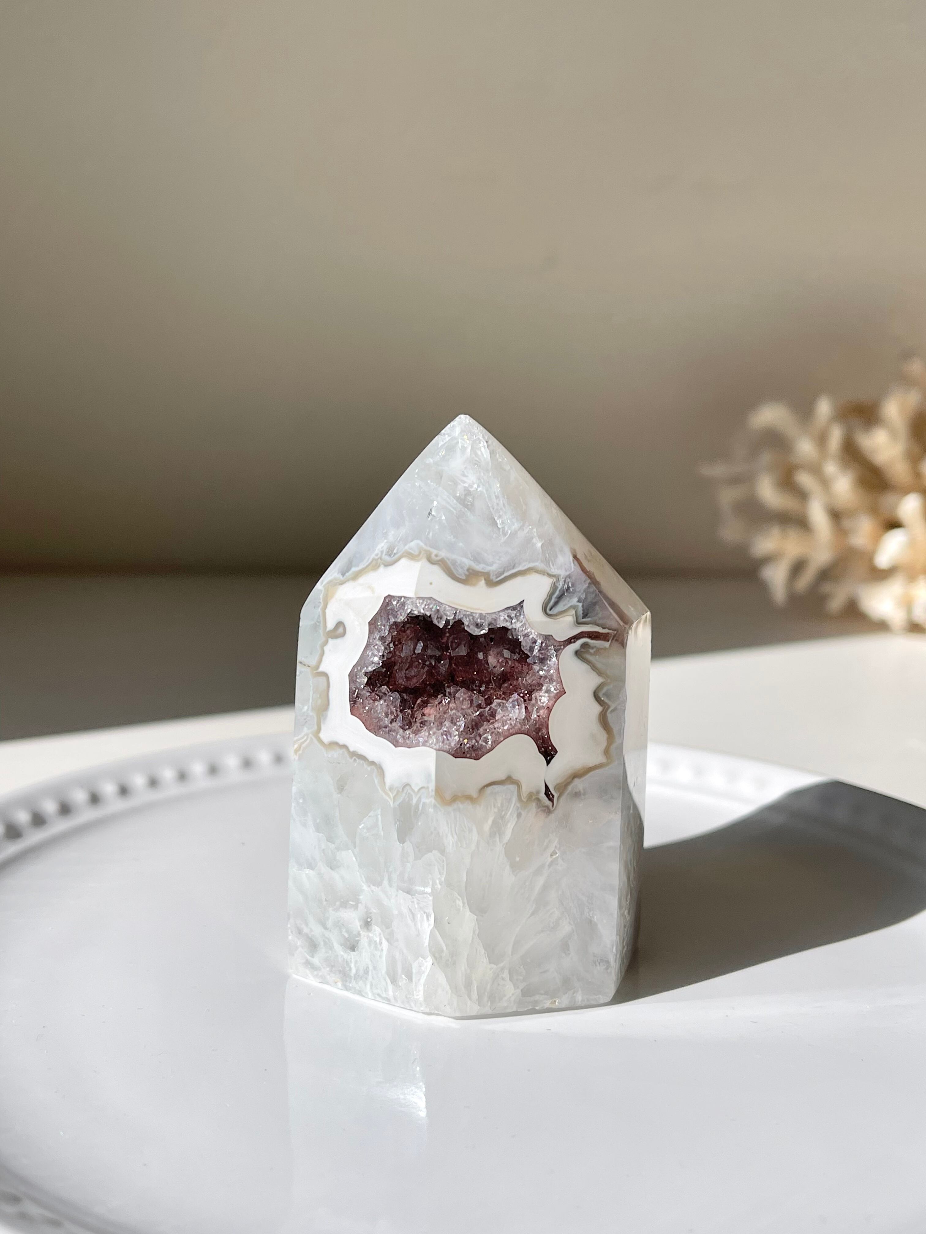 ブラジル産 アメシストアゲートタワーA