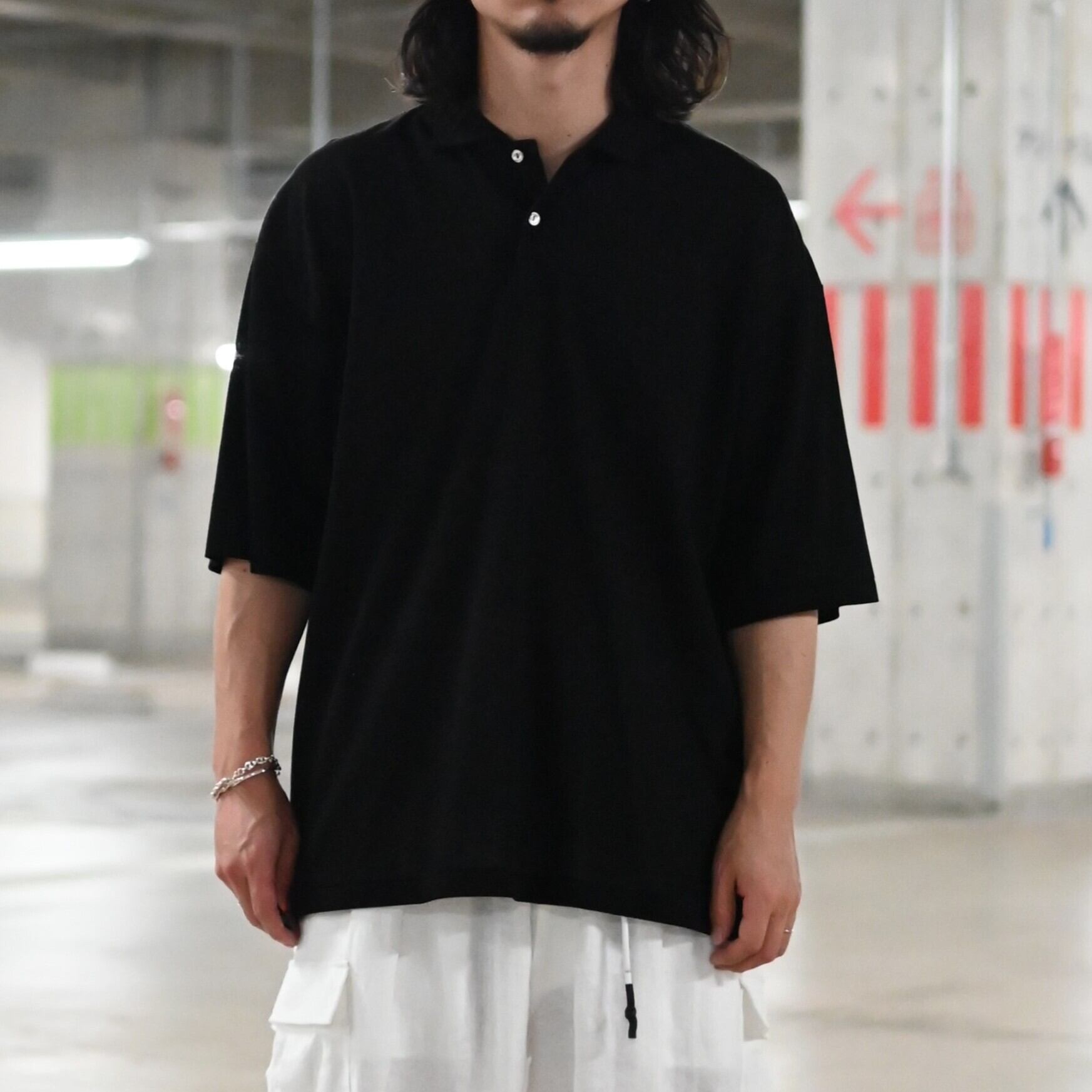トップス INTERIM HIGH GAUGE HYPER BIG POLO SHIRT INTERIM / HIGH GAUGE SEA ISLAND PIQUE HYPER BIG POLO SHIRT | GANKO