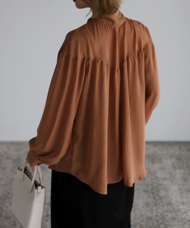 ボウタイジョーゼットブラウス