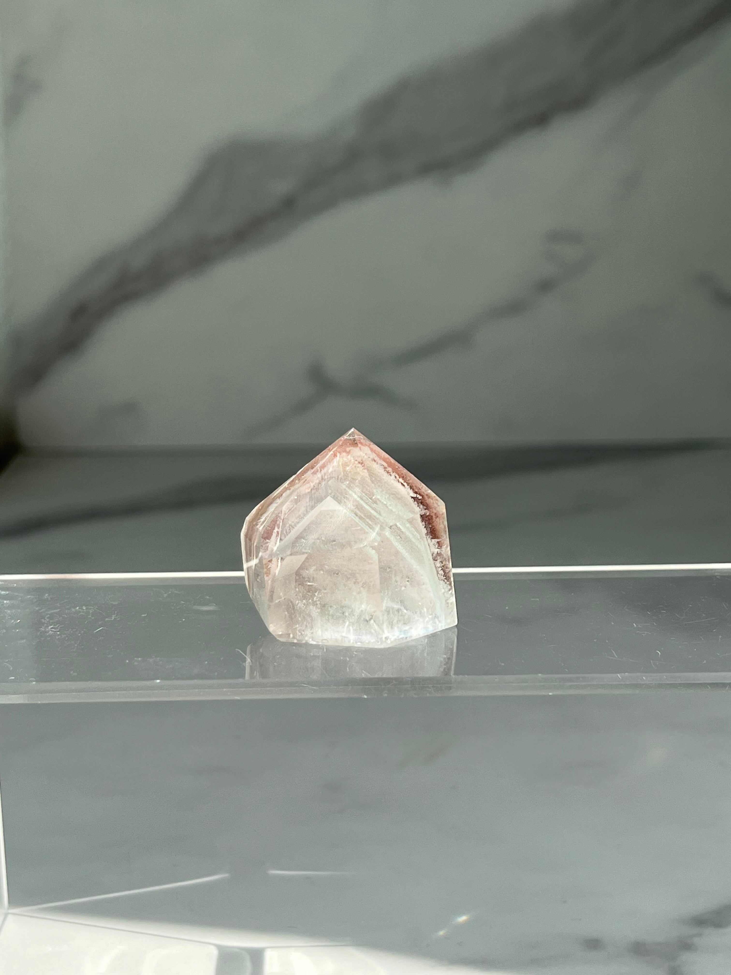 ピンクファントム in クリアクォーツ3｜手のひらサイズの癒し石