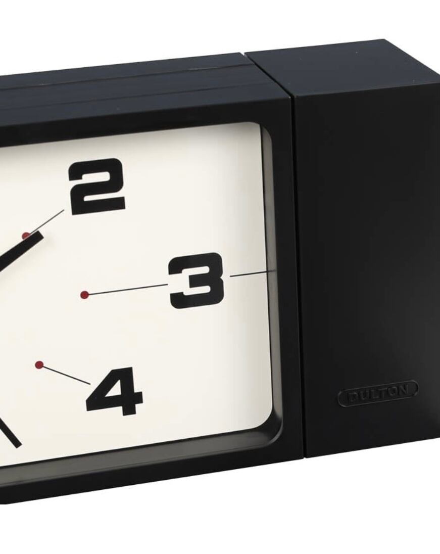 ダルトン DULTON DOUBLE FACE CLOCK RECTANGLE BLACK ダブル フェイス