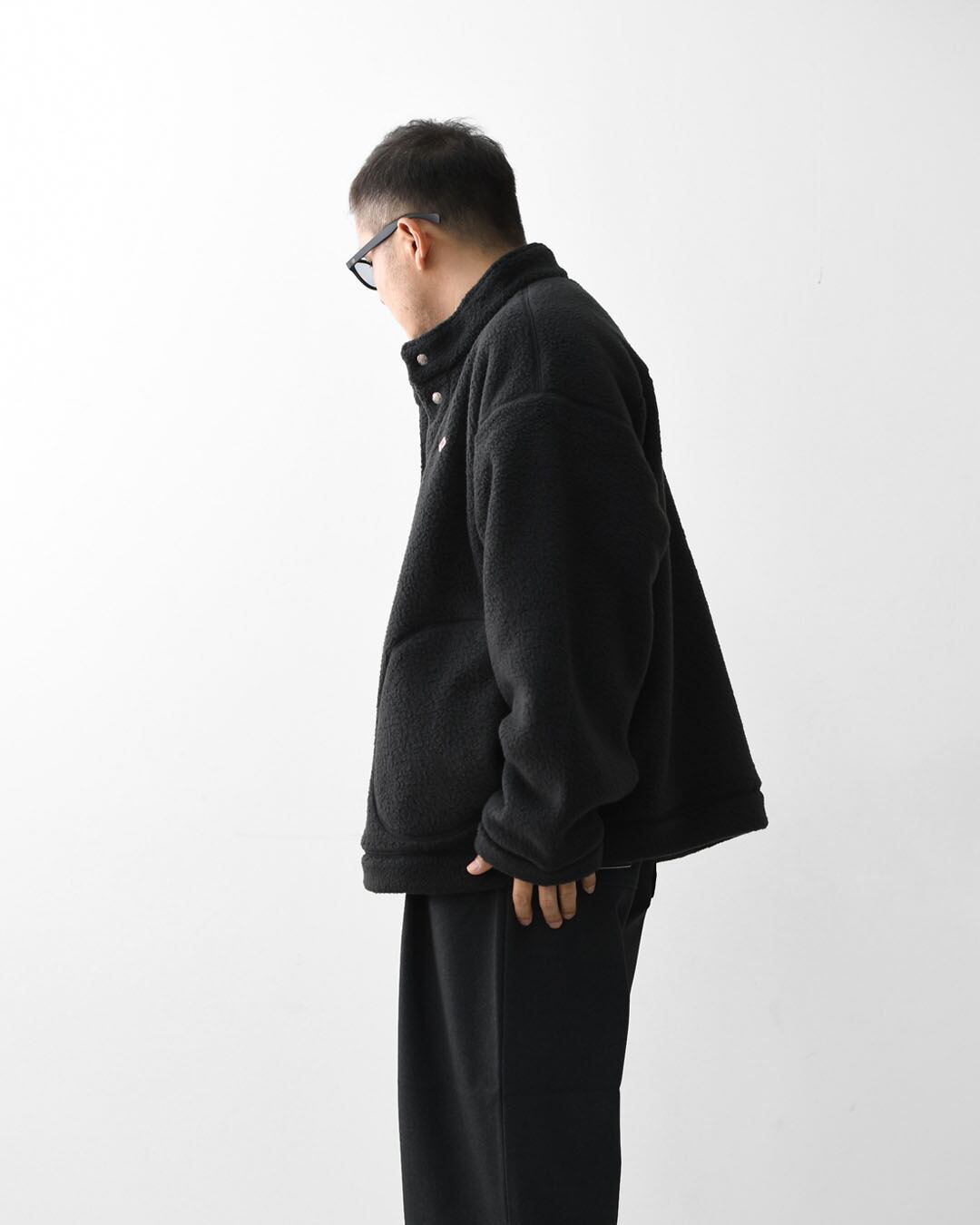 DANTON [ダントン] M DOUBLE FACE BOA STAND COLLAR CARDIGAN [DT