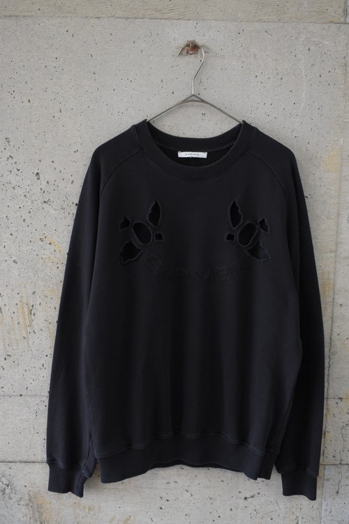 Black cutout sweatshirt