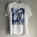 RIDE ライド フォトTシャツ L ホワイト ONEITA 両面プリント