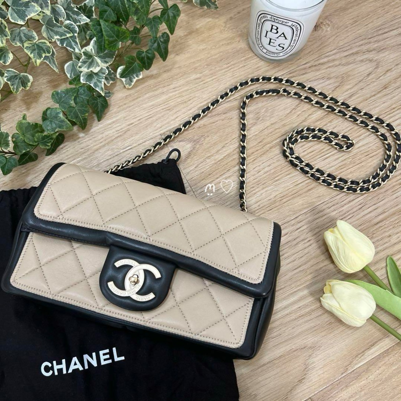 CHANEL シャネル マトラッセチェーンショルダーバッグ バイカラー 斜 