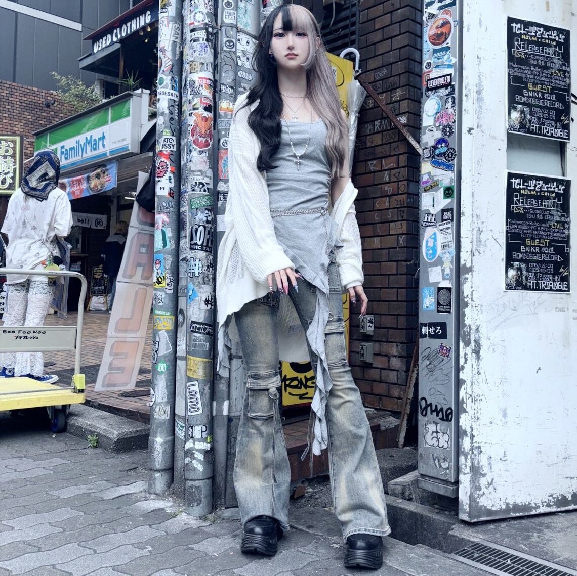 Mijko ハーフパンツ opium y2k レザー Mijko opium y2k ハーフパンツ レザー グレー Mijko レザーパンツ