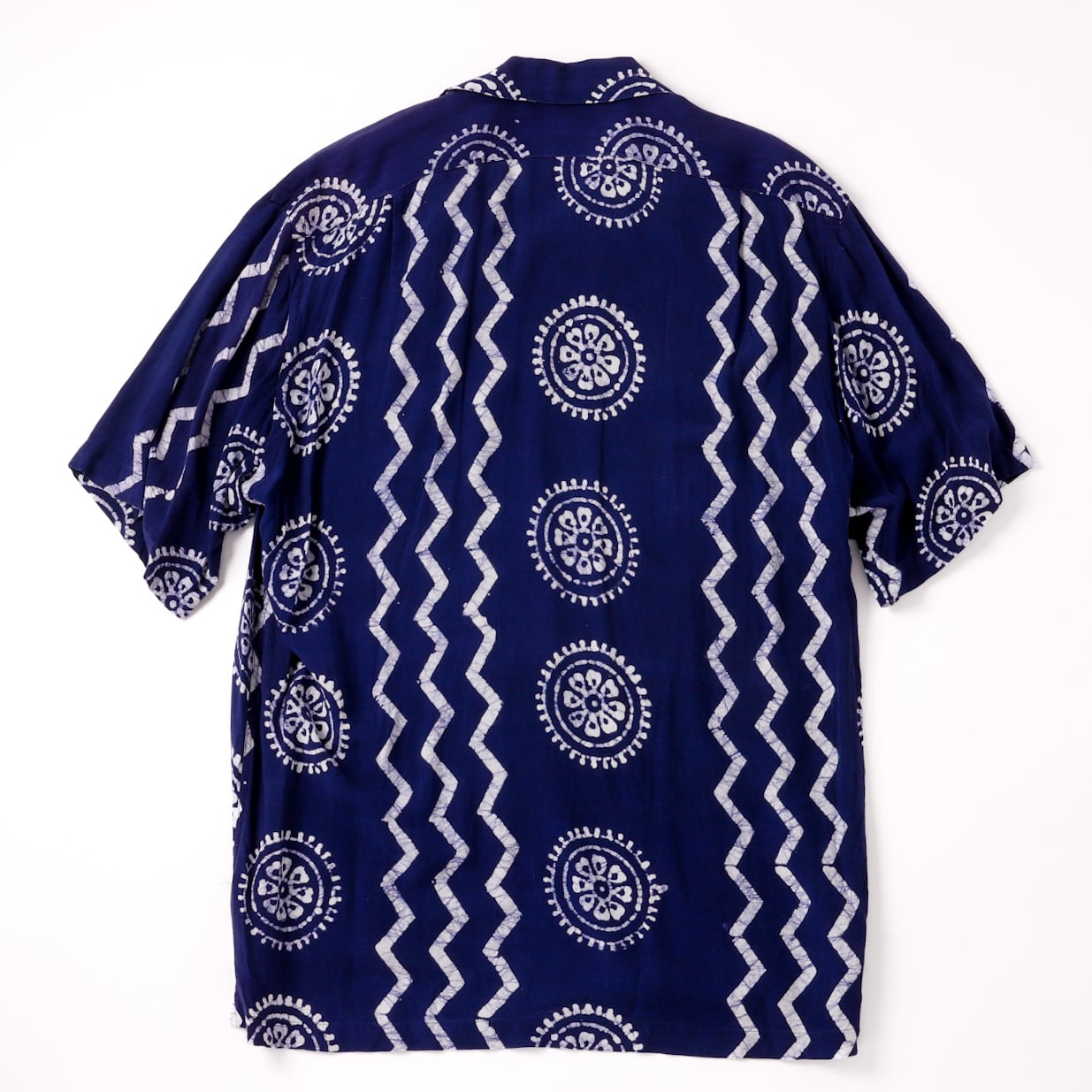 極美品】90s Ralph Lauren special rayon shirt Navy S/S mint