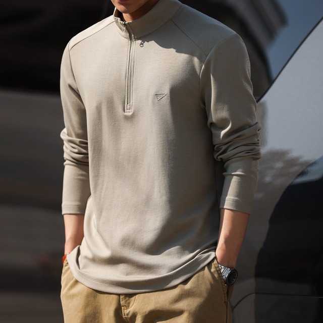 ハーフジッパー長袖ベースシャツ 260021