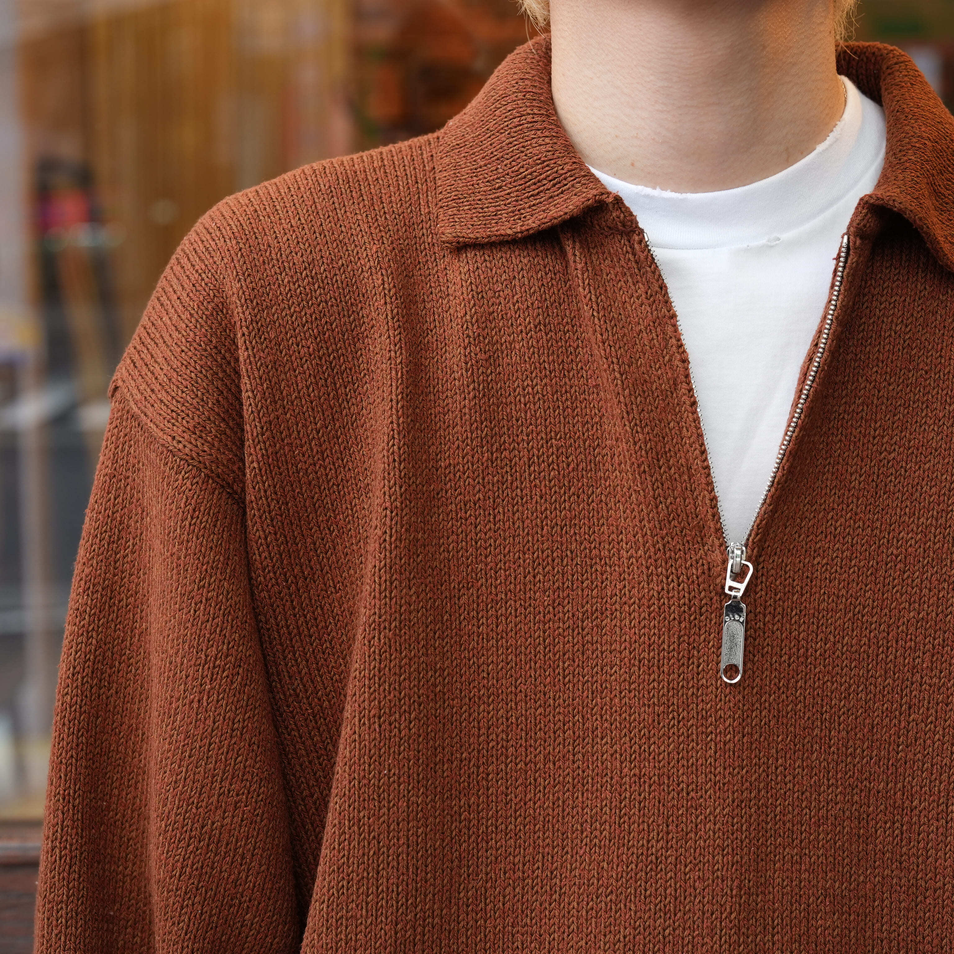 トップス Olde H & Daughter SILK COTTON HALF ZIP Olde H & Daughter(オールドエイチアンドドーター) 26SS 