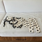 韓国子供服 / 26Autumn / 〖取寄〗Brodyjane / ブラックハートスタイ / ベビー服 / 赤ちゃん服 / スタイ *FREE*
