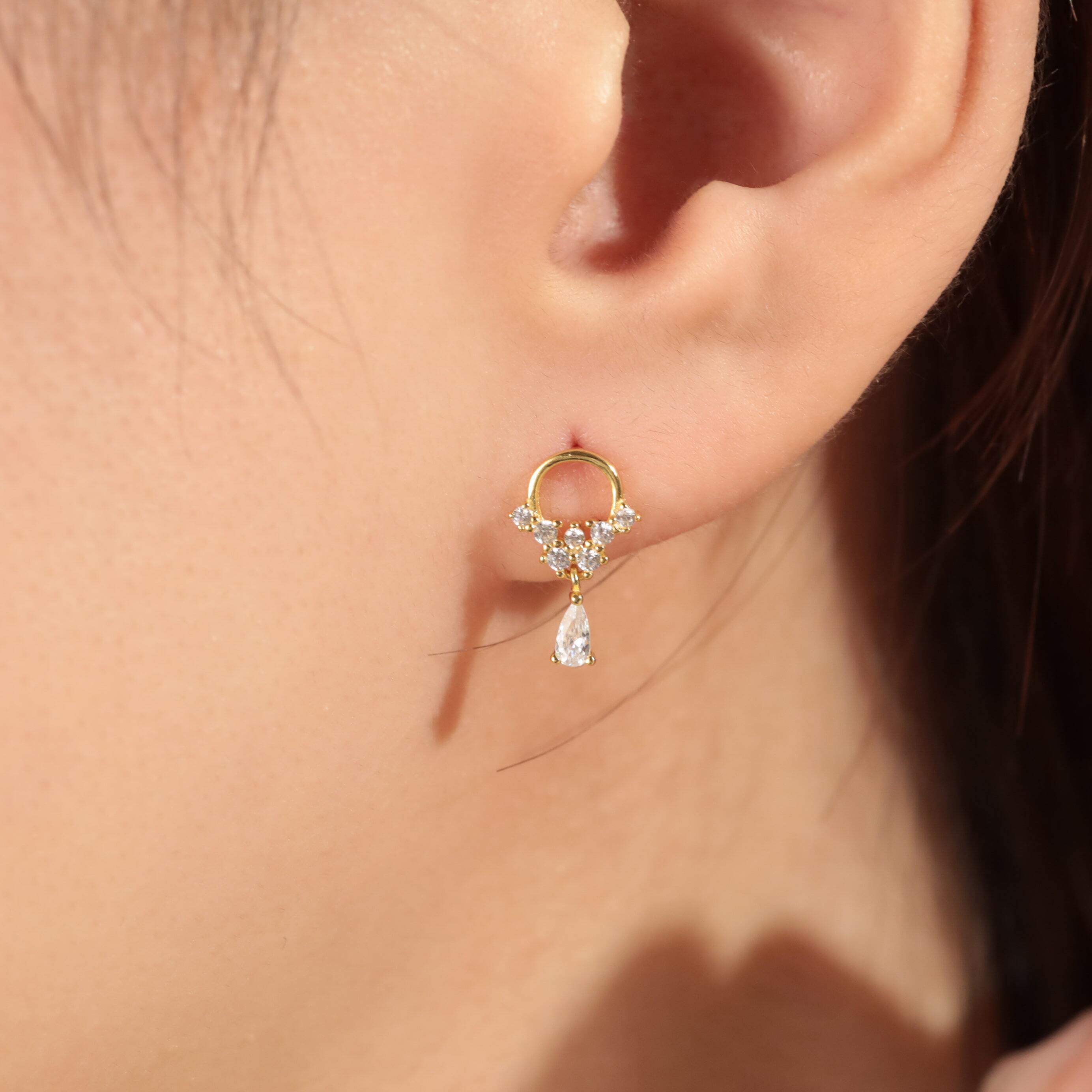 S925 zirconia shake pierce #p20 | apire
