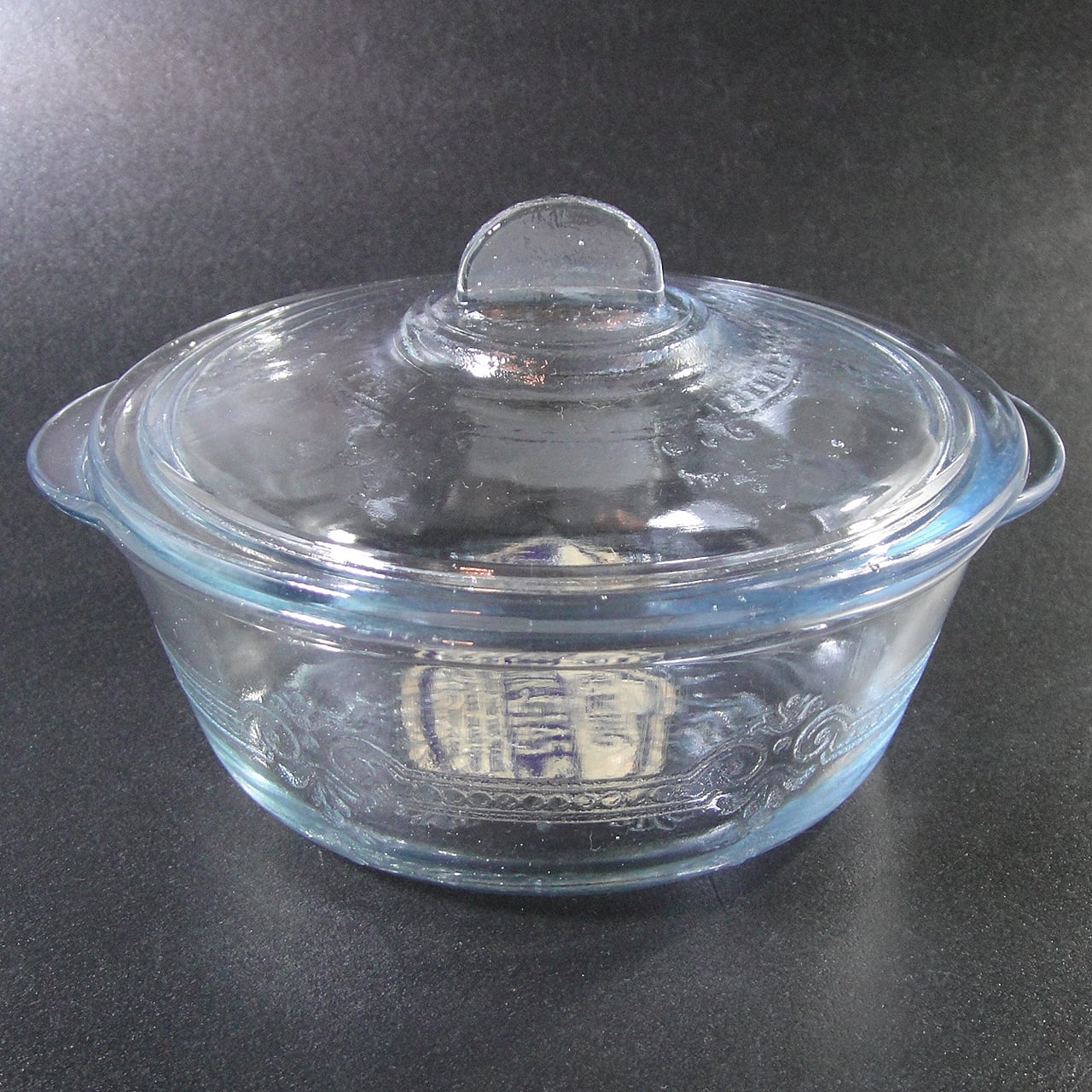 40'sアメリカ製ファイヤーキング・サファイヤブルー・キャセロール