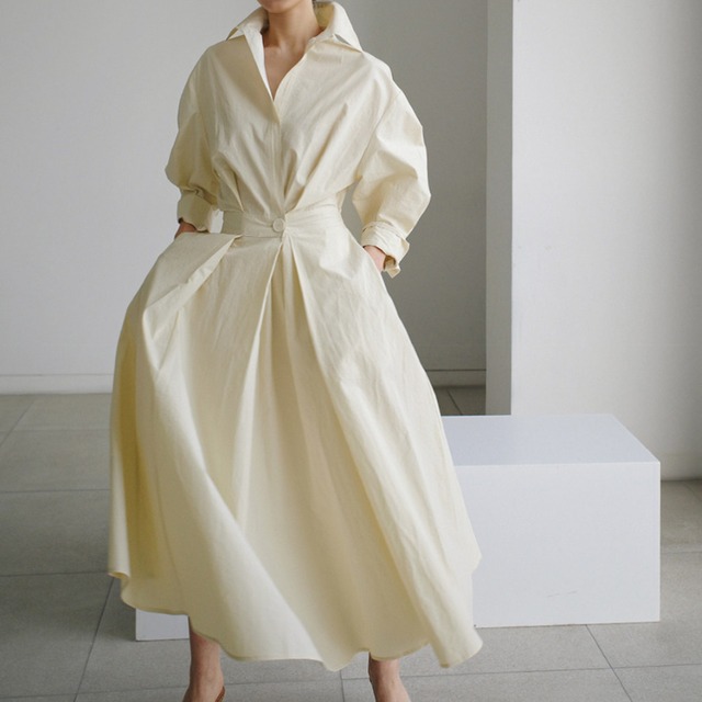 2col.ウエストマーク　シャツワンピース　S0327