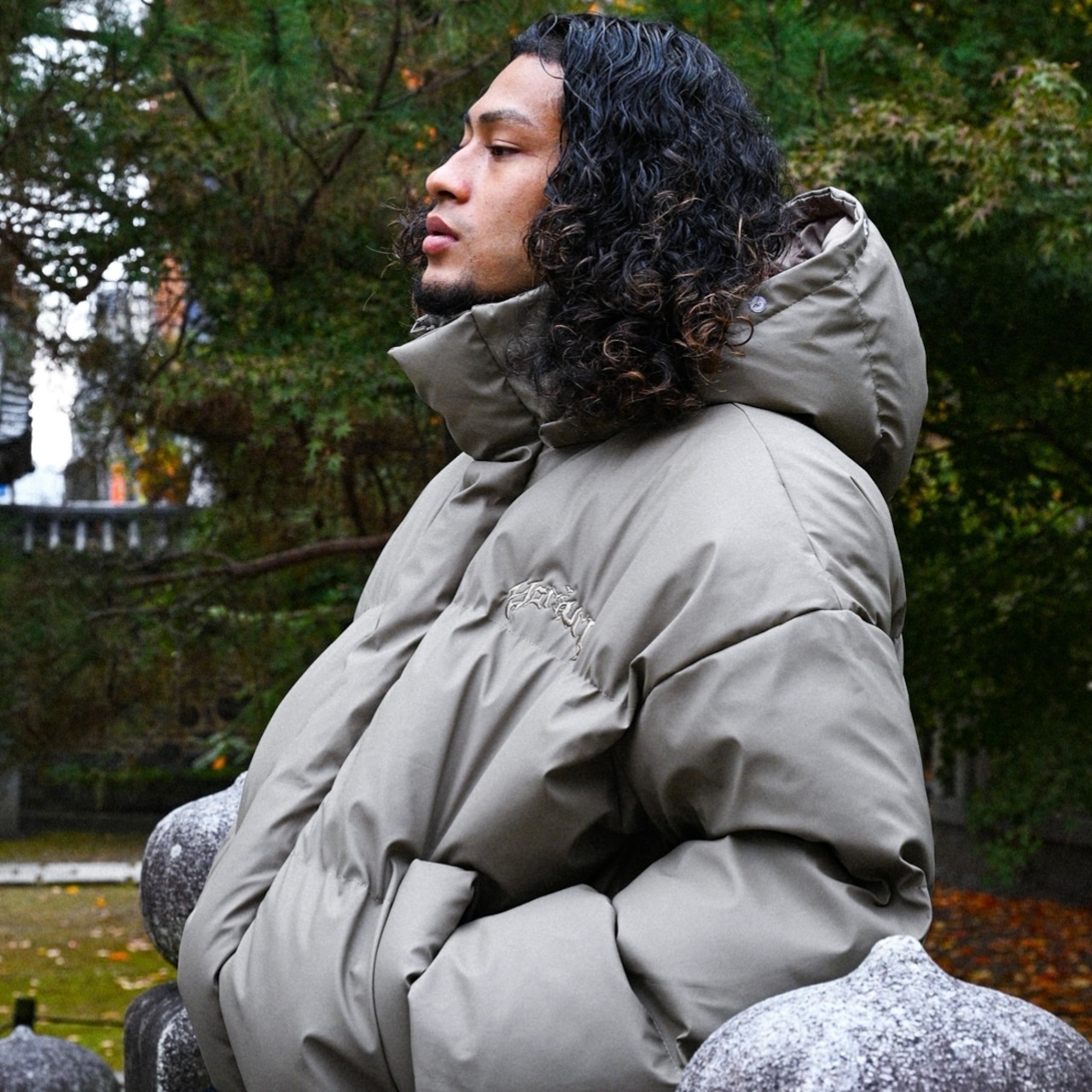 OG LOGO LUXURY FUR PUFFER JACKET