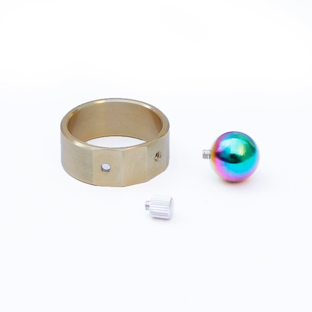 Tazoe (タゾエ) Small Factory Ring 指輪【ゴールド 8mm幅】(1つ穴