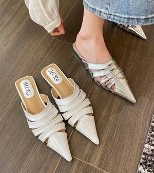 3color / ポインテッドトゥミュール