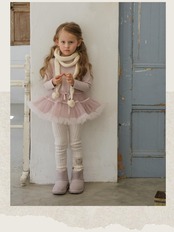 韓国子供服 / 26winter / puella FLO / バレエワンピース / キッズ / 冬服 *90~140*