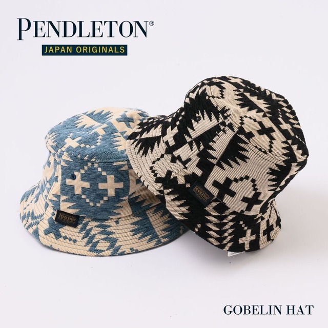 ペンドルトン ゴブラン ハット 帽子 レディース メンズ ユニセックス ブランド PENDLETON 総柄 ゴブラン織り おしゃれ 可愛い かわいい アウトドア プレゼント ギフト ブルー ブラック PDT-000-261007 Sl019
